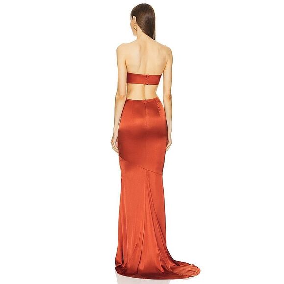 Michael Costello Alina Gown in Copper Size Small $298 - Picture 3 of 11